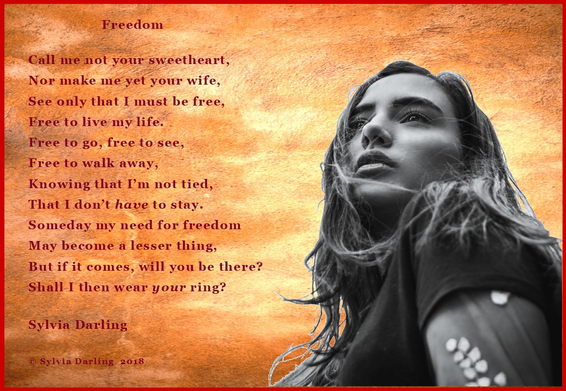 Young woman yerning for freedom.